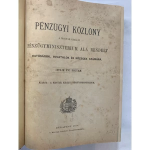 Pénzügyi Közlöny 1878.