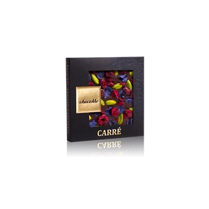 Valrhona 66% étcsokoládé kandírozott barackszirmokkal V114