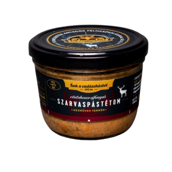 Szarvaspástétom vörösboros-áfonyás - 185g