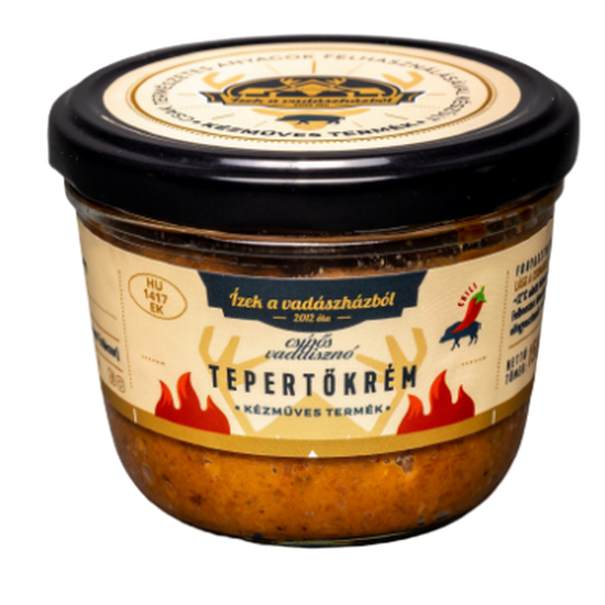 Vaddisznó tepertőkrém csípős magyaros - 150g - Pástétom ...