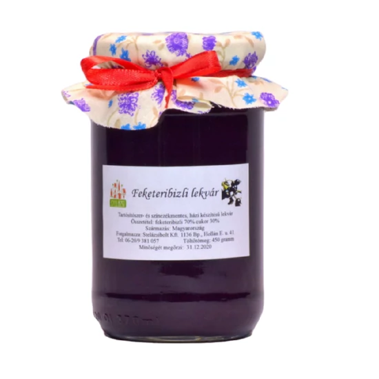 Hagyományos feketeribizlilekvár - 450g